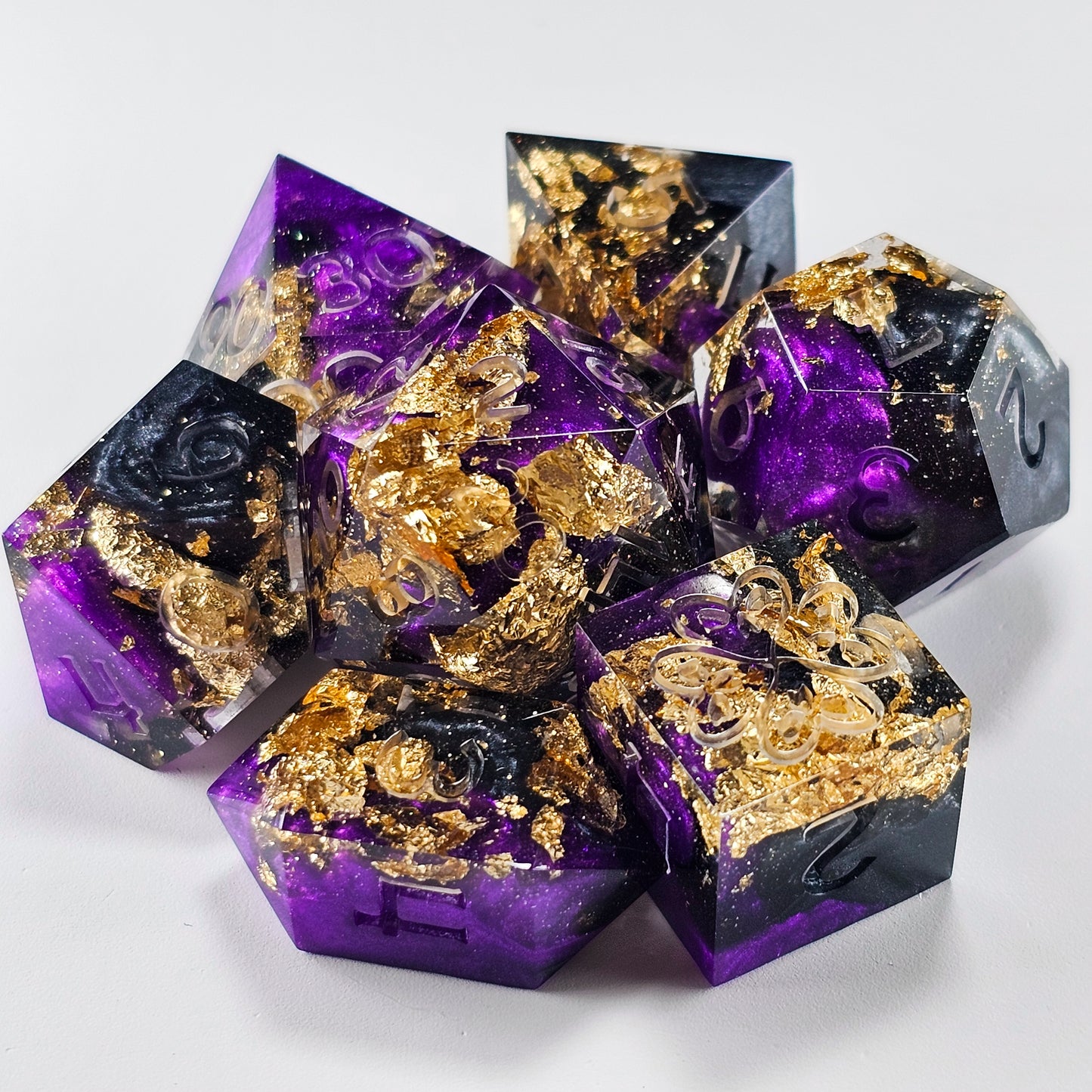 Tier 2: Purple/Black Semi Transparent with Gold flakes