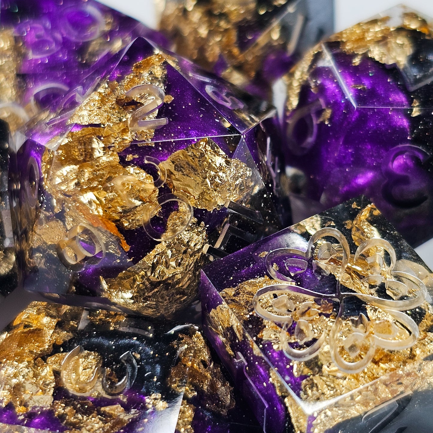 Tier 2: Purple/Black Semi Transparent with Gold flakes